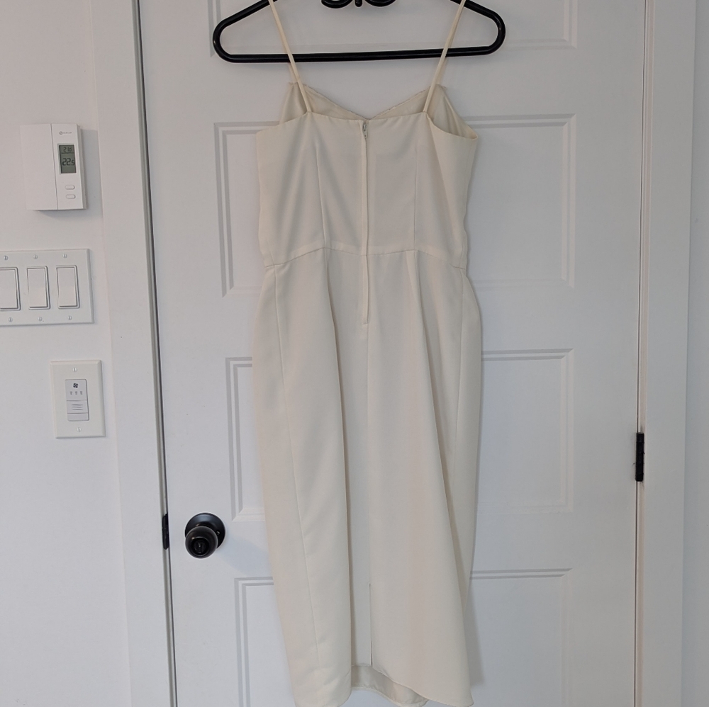 Vintage Wedding Dress ILGWU Union Made Canada Reception Dress Size 6 80s Beaded - Picture 7 of 12